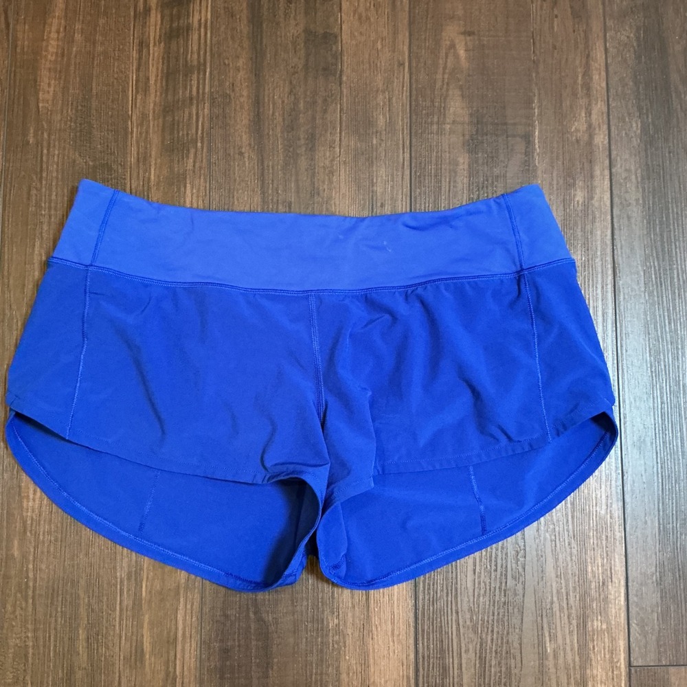 Lululemon Speed Up Low-Rise Lined Running Shorts Royal Blue Size 8 Athletic